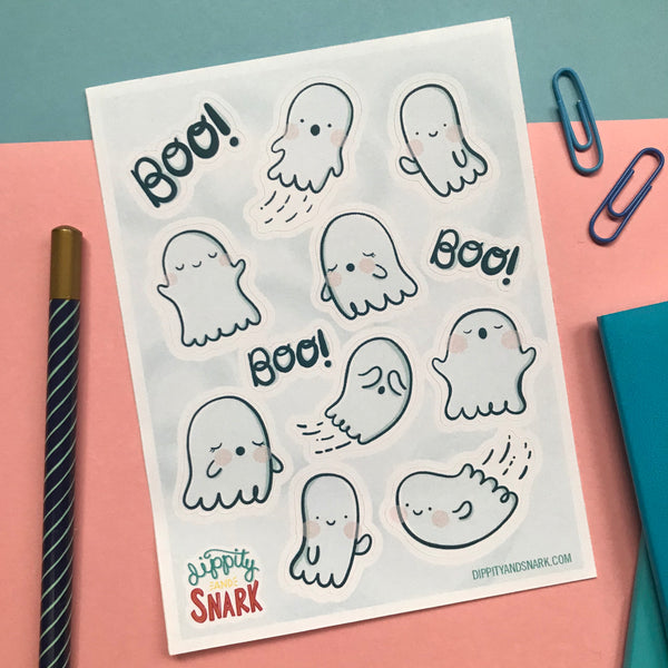Cute Ghosts Sticker Sheets