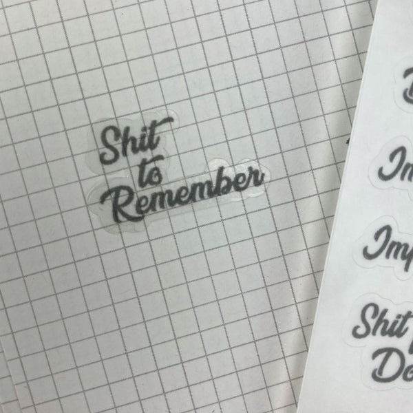 Do Epic Shit Clear Planner Sticker Sheets