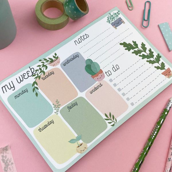 Plant Friends Weekly Planner Notepad