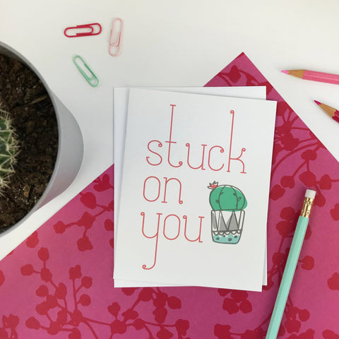 Stuck on You Cactus Card