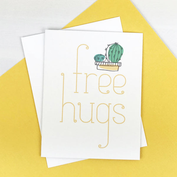 Free Hugs Cactus Card