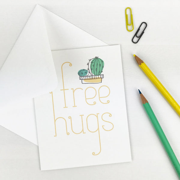 Free Hugs Cactus Card