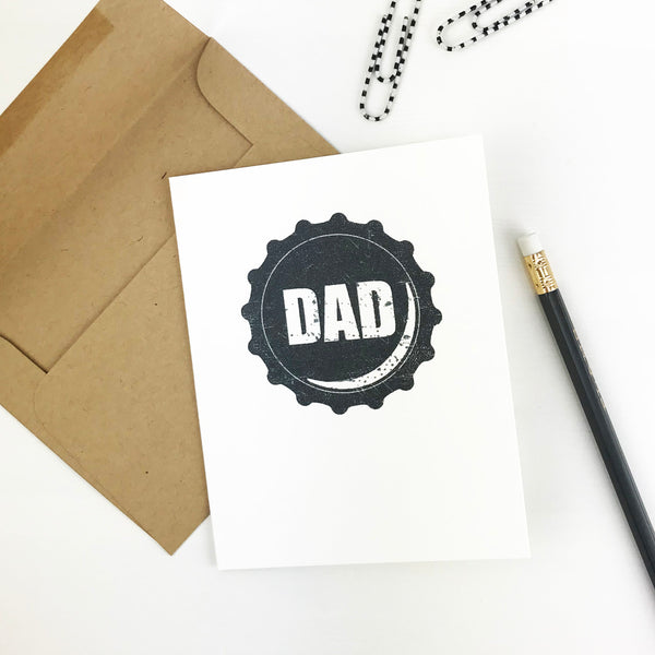 Beer Lovers Bottle Cap Father's Day Card