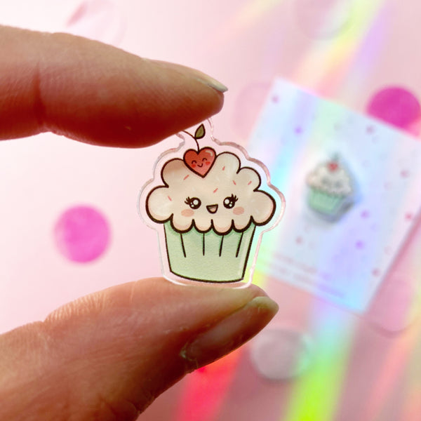 Sprinkle Cup Cake Acrylic Pin