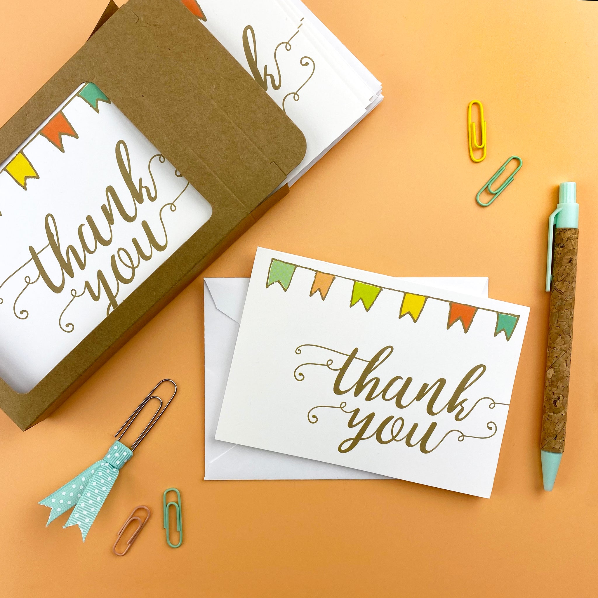 Banner Thank You Note Cards