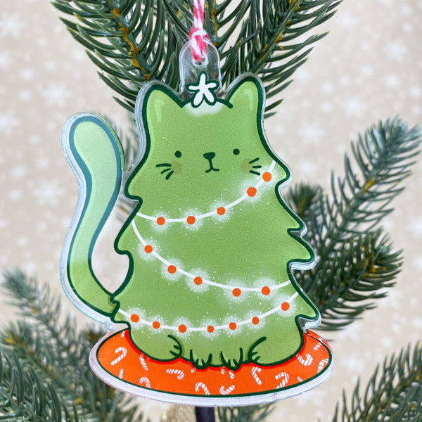 Catmas Tree Christmas Tree Cat Ornament