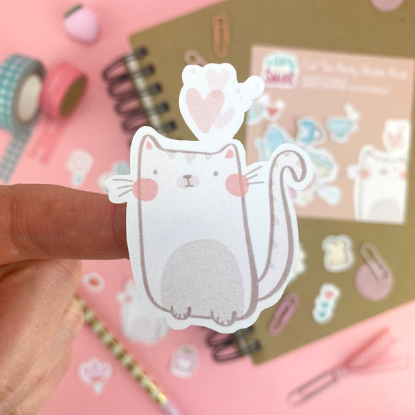 Cat Tea Party Sticker Pack