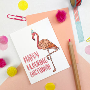 Happy Flocking Birthday Card
