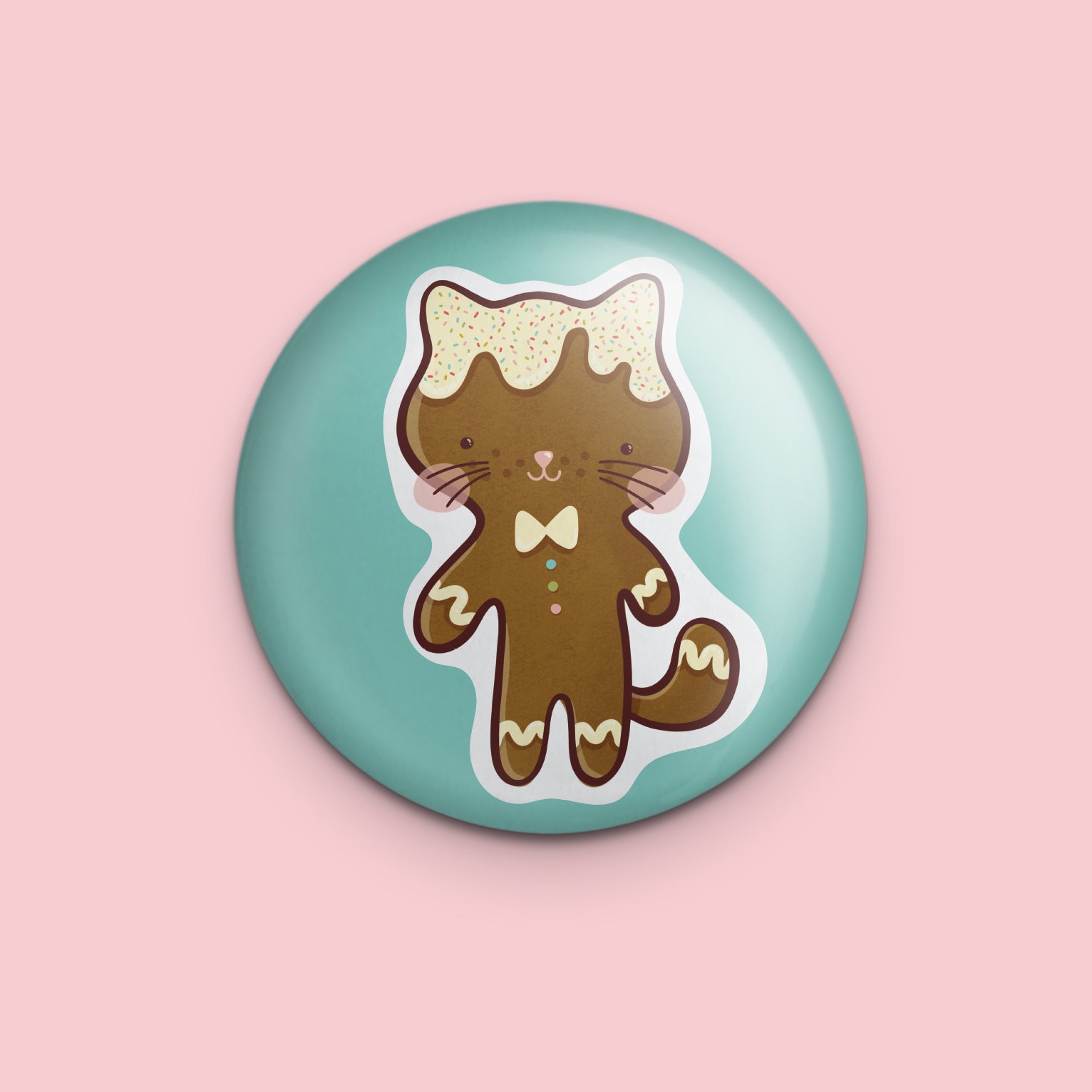 Gingerbread Cat Magnet or Mirror
