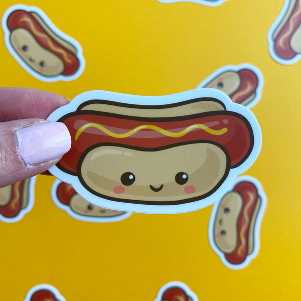 Hot Dog Vinyl Sticker