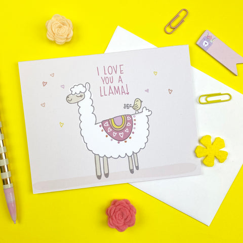 I Love You a Llama Card