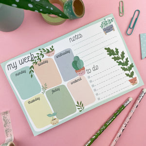 Plant Friends Weekly Planner Notepad