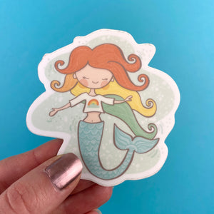 Rainbow Mermaid Vinyl Sticker