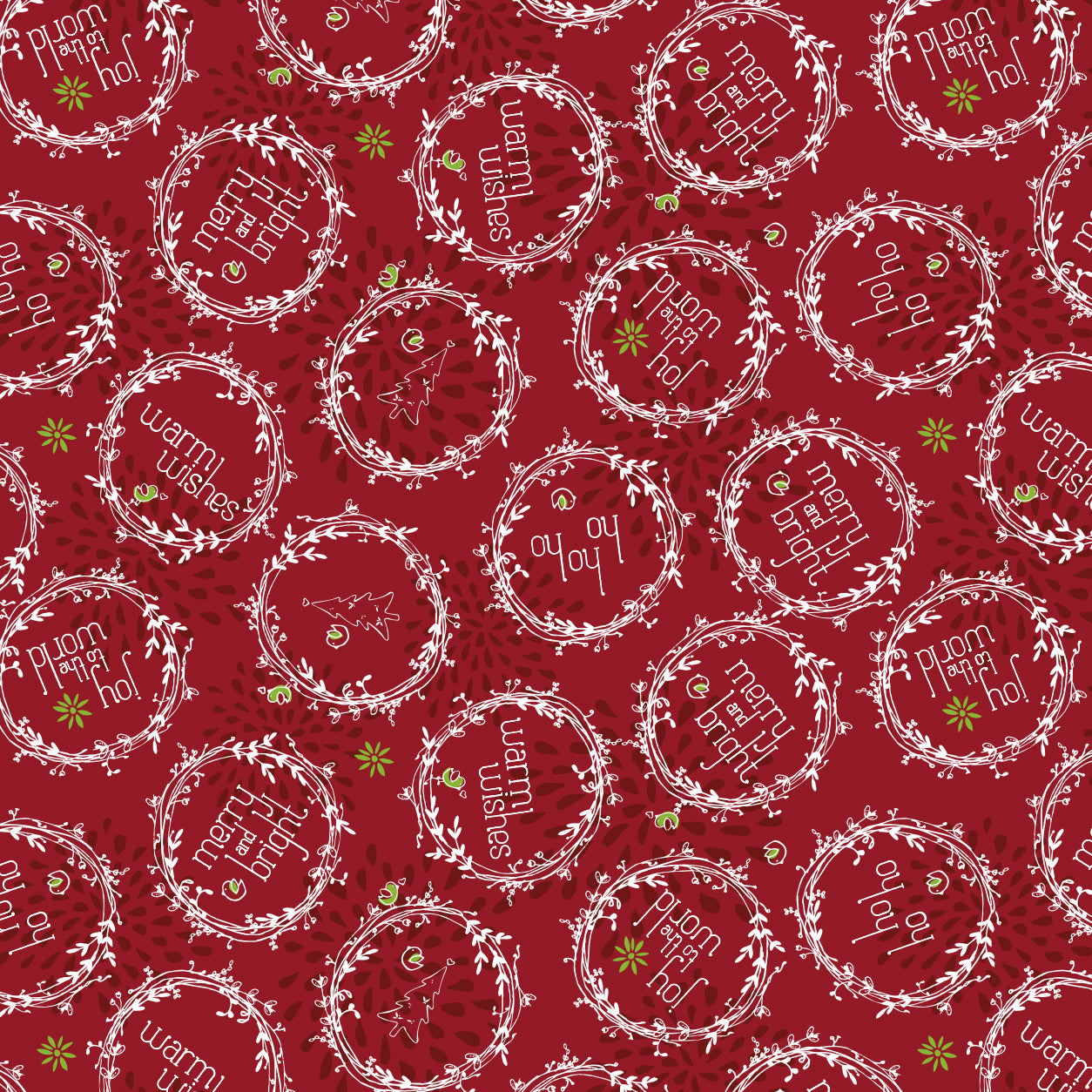 Red Wreath Wrapping Paper – DippityandSnark