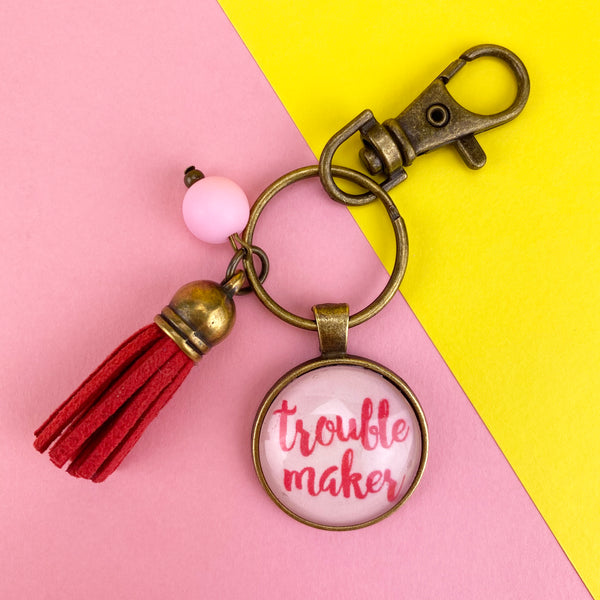 Snarky and Sweary Cabochon Key Chain