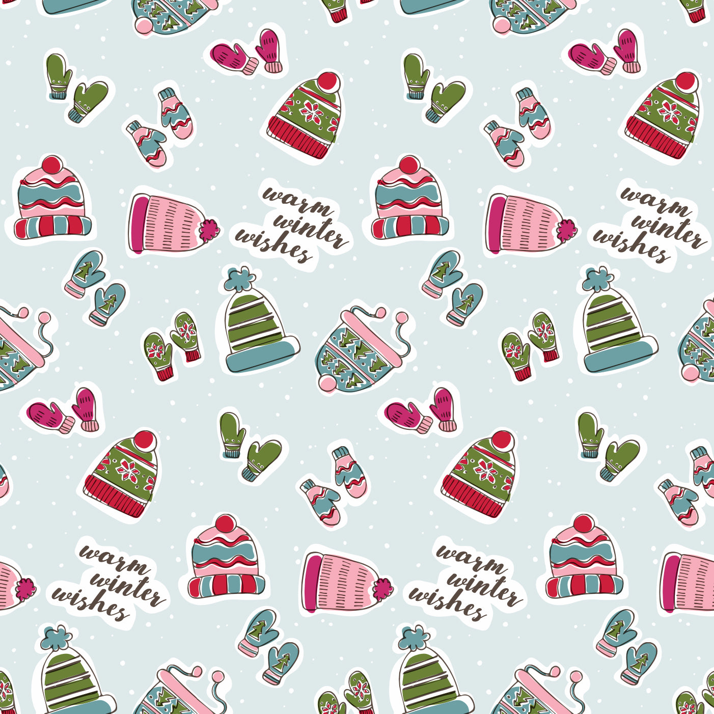 Winter Hats Wrapping Paper